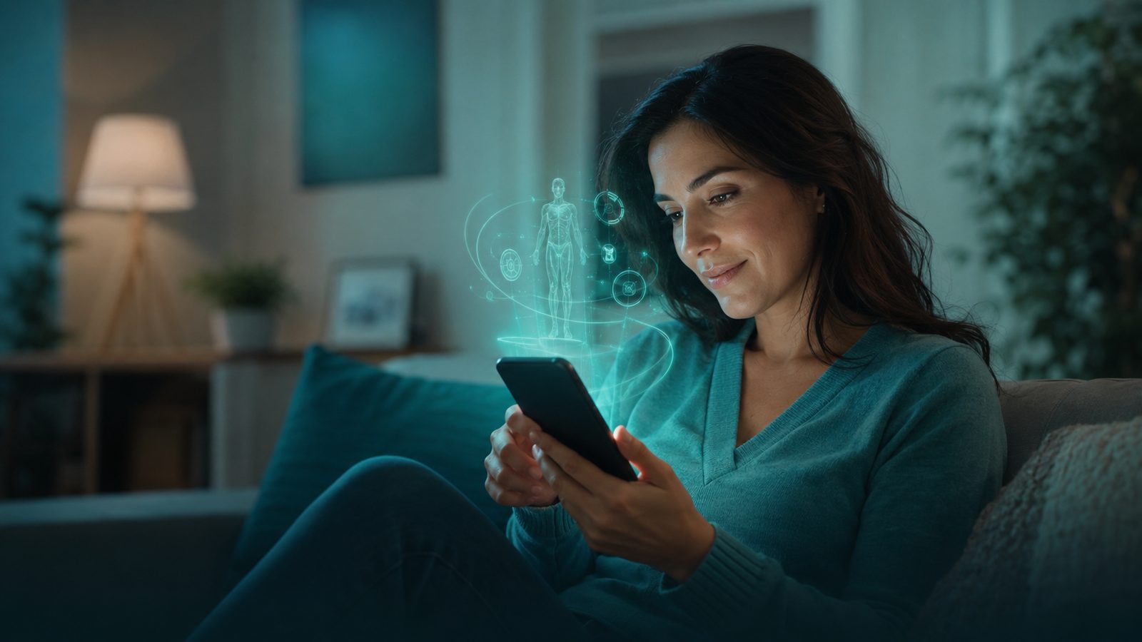 Telefonuyla Ece AI yönlendirmesini kullanan kişi